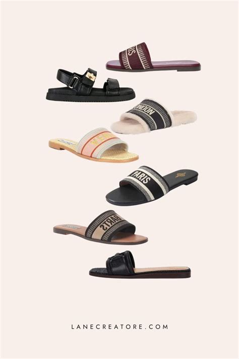 christian Dior inspired slides